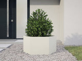 Garden Planter White Hexagon 69x60x45 cm Steel 851123