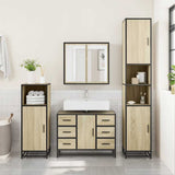 Bathroom Sink Cabinet Sonoma Oak 80x33x60 cm Engineered Wood 849280