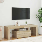 TV Cabinet with LED Lights Sonoma Oak 120x35x40 cm 804349
