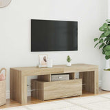 TV Cabinet with LED Lights Sonoma Oak 120x35x40 cm 804349