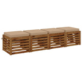 Seat Cushions SOEST 4 pcs 100% Polyester Sand 50 x 50 x 7 cm 944560