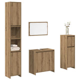 4 Piece Bathroom Furniture Set Artisan Oak Engineered Wood 3328556