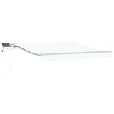 Retractable Awning White 300 x 250 cm Fabric and Steel 3330070