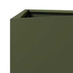 ZNTS Garden Planters 2 pcs Olive Green Triangular 40x34.5x70 cm Steel 851164