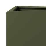 ZNTS Garden Planter Olive Green Triangular 40x34.5x70 cm Steel 851163