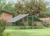 Chicken Run Galvanised Walk-in Chicken Coop Hen Poultry House Cage Rabbit Hutch Pet Playpen Garden T3398P350073