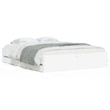 Bed Frame with Drawers without Mattress White 140x200 cm 3207273