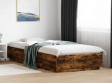 Bed Frame Smoked Oak 80 x 200 cm Engineered Wood 3429655
