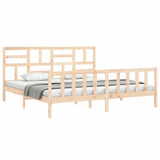 Bed Frame without Mattress Super King Size Solid Wood Pine 3193091