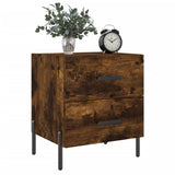 Bedside Cabinets 2 pcs Smoked Oak 40x35x47.5 cm Engineered Wood 827335