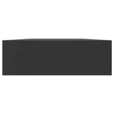 Floating Wall Shelf with Drawer Black 80x25x8 cm 288206