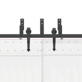 Sliding Door Hardware Kit 427 cm Steel Black 3295746