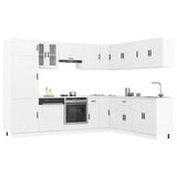14 Piece Kitchen Cabinet Set "Porto" White Engineered Wood 3314991