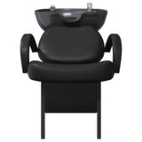 Shampoo Chair Height Adjustable Black 63 x 141 x 92 cm PVC 42009070
