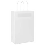 Paper Bags 250 pcs with Handles White 21x11x31 cm 4101616