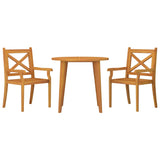 ZNTS 3 Piece Garden Dining Set Solid Wood Acacia 3057997