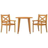 Garden Dining Set Natural wood Solid acacia wood Medium Durable 3057997