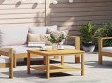 Side Table Oil Natural 60 x 60 x 45 cm Solid Acacia Wood 42026787