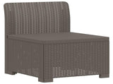 3-Seater Garden Sofa Rattan Look PP Light Grey 3443817