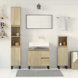 3 Piece Bathroom Furniture Set Sonoma Oak Engineered Wood 3307678