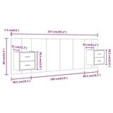 Bed Headboard with Cabinets Sonoma Oak Engineered Wood 3115710