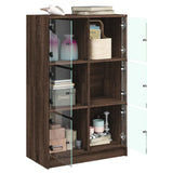 Highboard with Doors Brown Oak 68x37x109 cm Engineered Wood 3295856