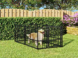 Dog Kennel Black 193.5x97x100 cm Steel 171627