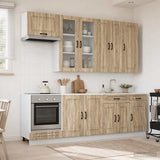 Kitchen Unit KALMAR 8 pcs Sonoma Oak Engineered Wood 3438195