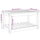 Garden Table Black 82.5x50.5x45 cm Solid Wood Pine 824138