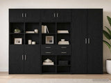 Storage Cabinet with Shelves Black Oak 70 x 42.5 x 225 cm 3446672