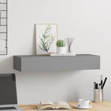 Wall-mounted Drawer Shelf Grey 60x23.5x10cm MDF 330259