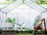 192.5 x 131cm Walk-In Polycarbonate Greenhouse - Silver-Tone T3398P314198