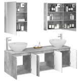 Bathroom Cabinet Set 5 pcs Concrete Grey Engineered Wood 3406490