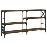 Console Table Smoked Oak 150x29x76.5 cm Engineered Wood 835471