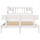 Bookcase Bed without Mattress White 140x190 cm Solid Wood Pine 3321827