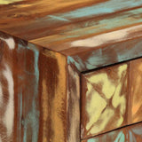 Drawer Cabinet Multicolour 70x35x70 cm Solid Wood Reclaimed 358186