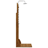 Outdoor Shower 205.5 cm Solid Acacia Wood and Stainless Steel 903118