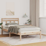 Bed Frame Brown 90 x 200 cm Solid Pine Wood 872347