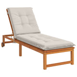 Sunlounger Cushion GEMERT 100% Polyester White 190 x 50 x 9 cm 947343