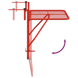 Balcony Table Red 60x40 cm Steel 340919