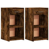 Bedside Cabinets 2 pcs Smoked Oak 35x34x65 cm Engineered Wood 840585
