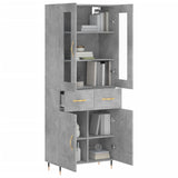 Highboard Concrete Grey 69.5x34x180 cm Engineered Wood 3198517