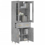 Highboard Concrete Grey 69.5x34x180 cm Engineered Wood 3198517