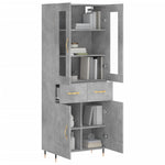 Highboard Concrete Grey 69.5x34x180 cm Engineered Wood 3198517