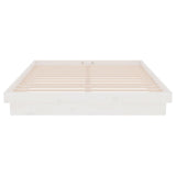 819908 Bed Frame without Mattress White Solid Wood 140x200 cm