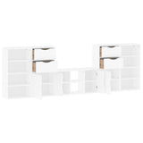 5 Piece TV Units with Storage "ODDA" White Solid Wood Pine 3365369