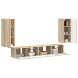 TV Cabinet Set 4 pcs Sonoma Oak Engineered Wood 3409161