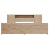 Bookcase Bed without Mattress 180x200cm Super King Solid Wood Pine 3322443