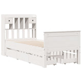 Bookcase Bed without Mattress White 90x200 cm Solid Wood Pine 3308931