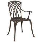 Garden Chair 2 pcs Bronze 55 x 56.5 x 91cm Aluminium 42002398